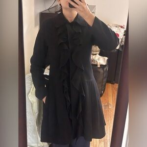 Saks Fifth Avenue Women’s Black Wool Coat size Medium